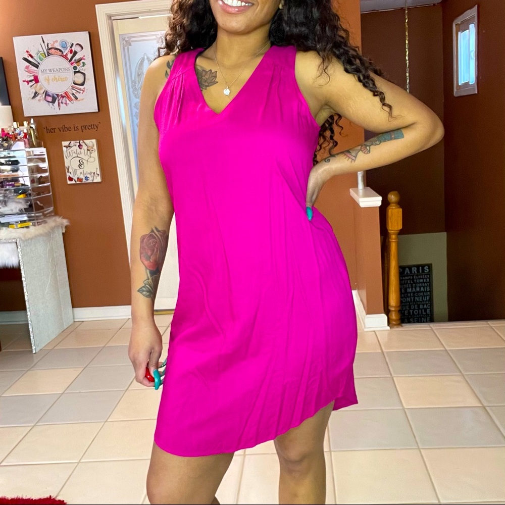 PINK HIGH LOW DRESS
